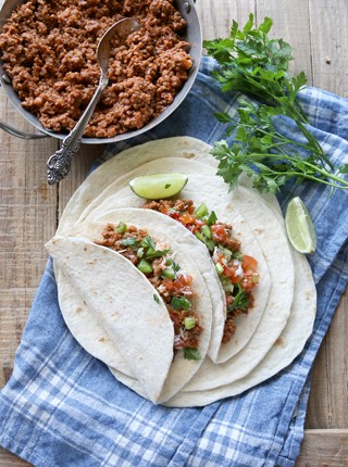 Taco med kjøttdeig og pico de gallo