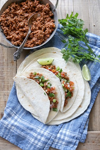 Taco med kjøttdeig og pico de gallo