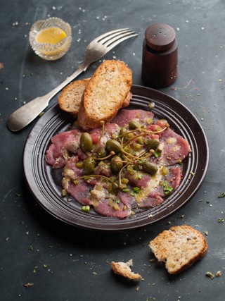 Carpaccio med kapers