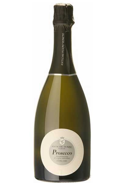 Antiche Terre Prosecco Ekstra dry grissini parmaskinke ost