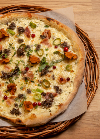 Rudolf – pizza med reinsdyrkjøtt