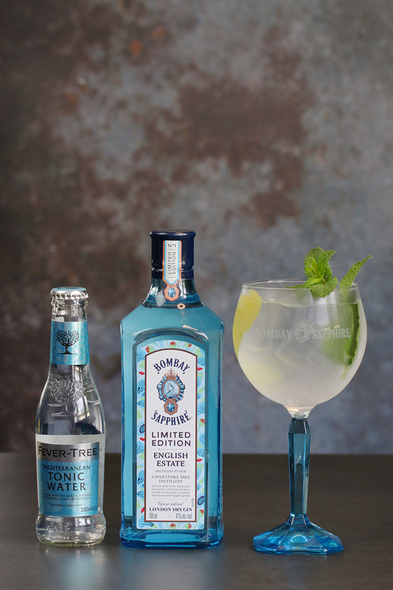 Estate & Tonic Bombay sapphire Fevertree mediterranean tonic