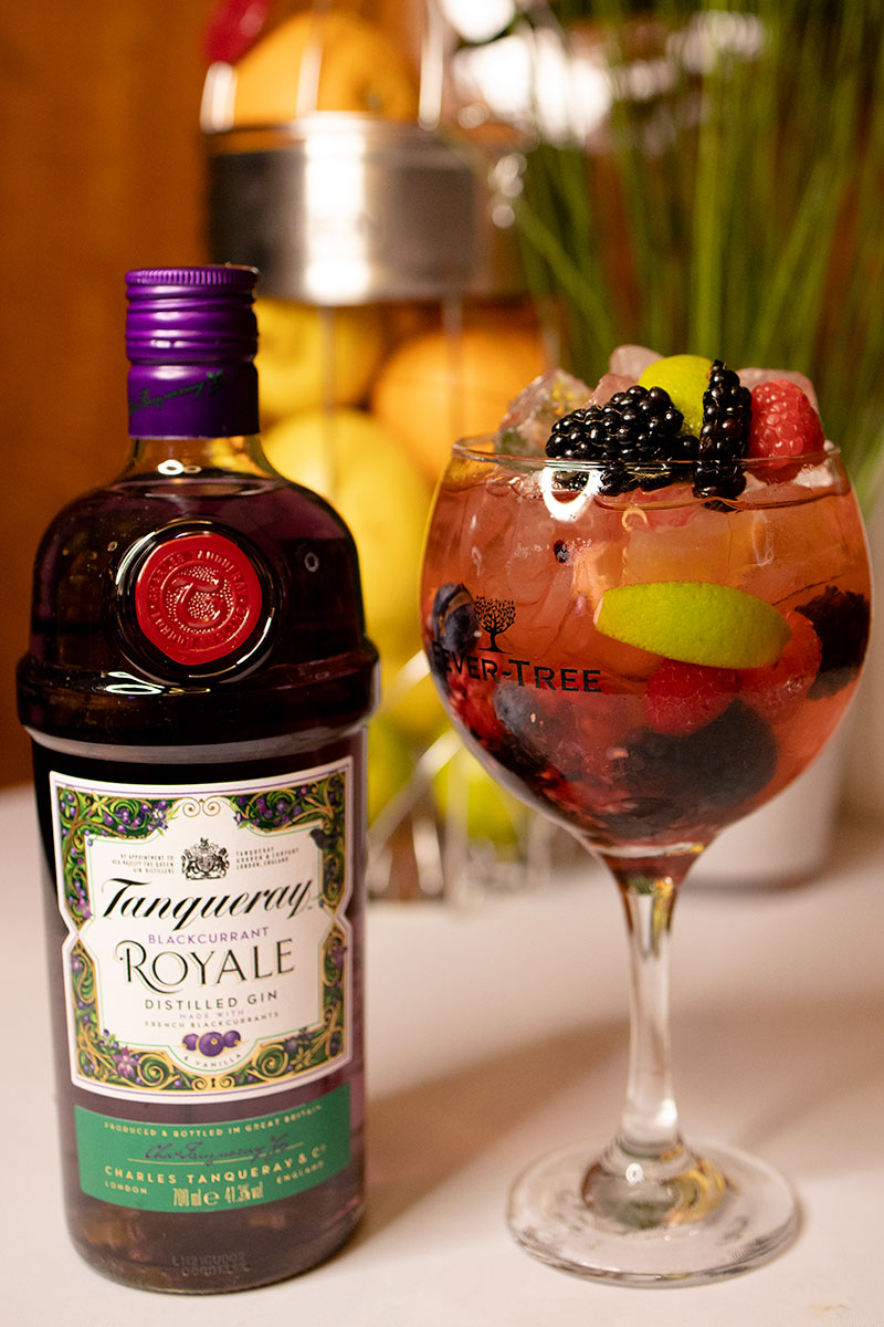 Tanqueray Blackcurrent Royal gin & tonic