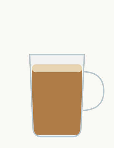 Illustrasjon av Teh tarik, servert slik oppskriften beskriver